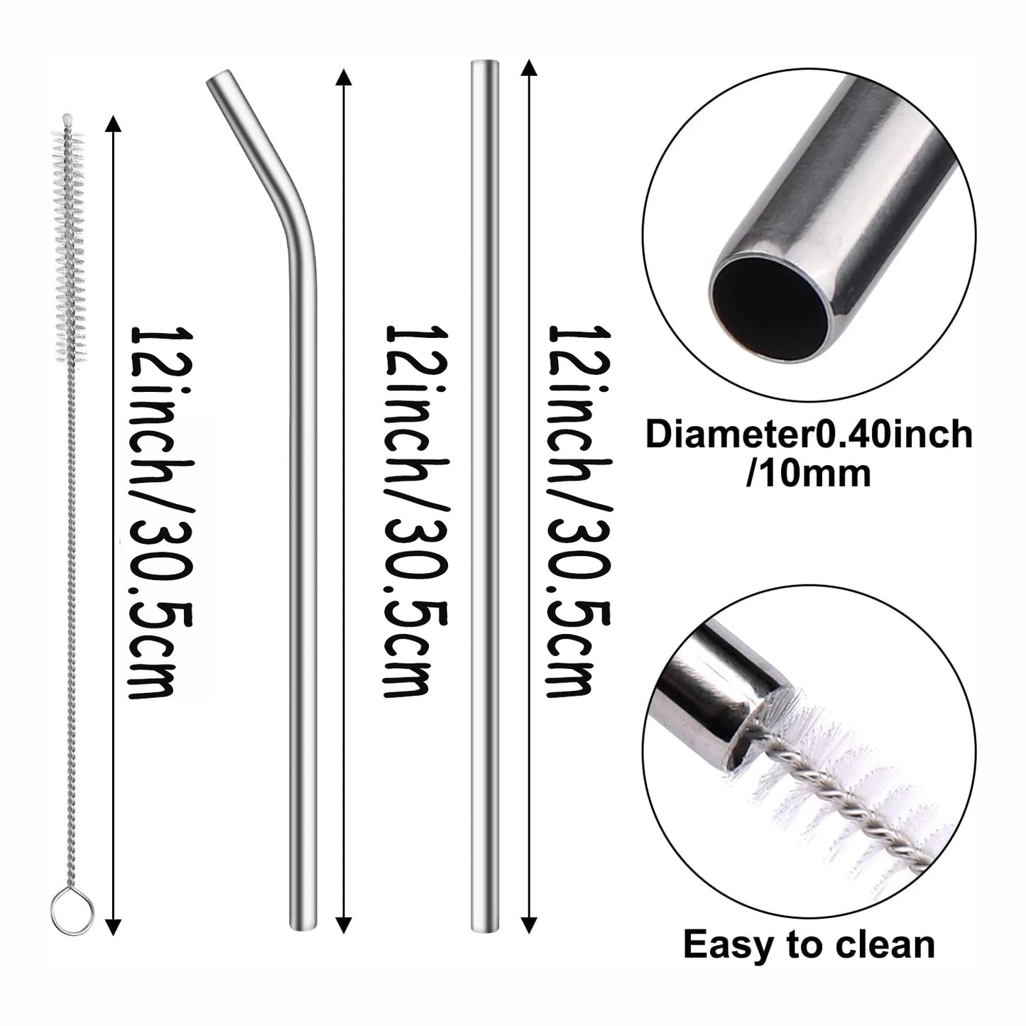 Reusable Stainless Steel Straws